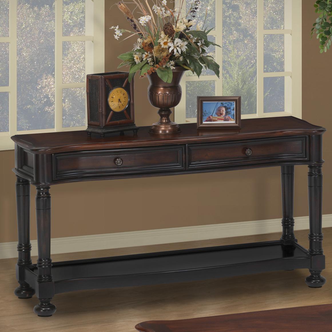 New Classic Jamaica 03002050631 TwoTone Sofa Table with 2 Drawers